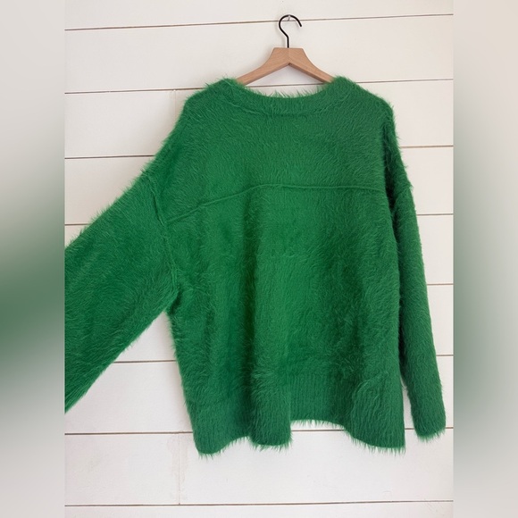 Free People Harrison Bunny Fuzzy Pullover Crewneck Sweater - Picture 7 of 11